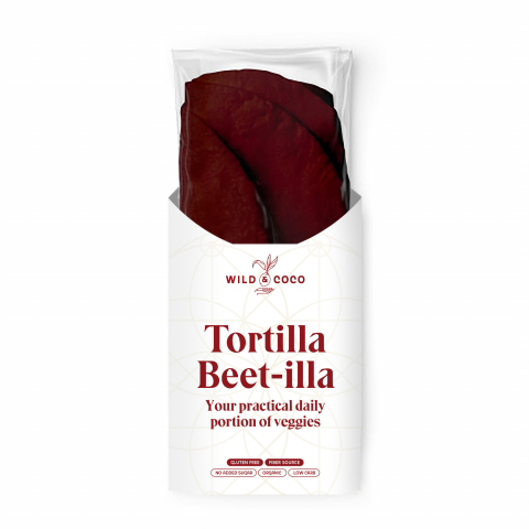 Tortilla z červenej repy BIO 4 ks